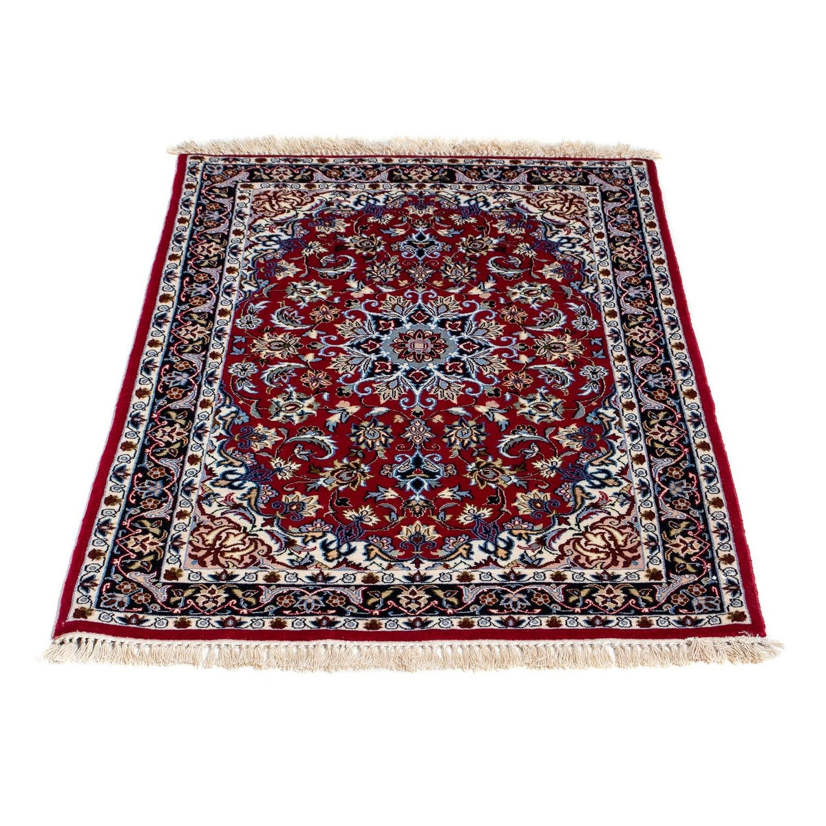 Persisk matta - Isfahan - Premium - 101 x 71 cm - mörkröd