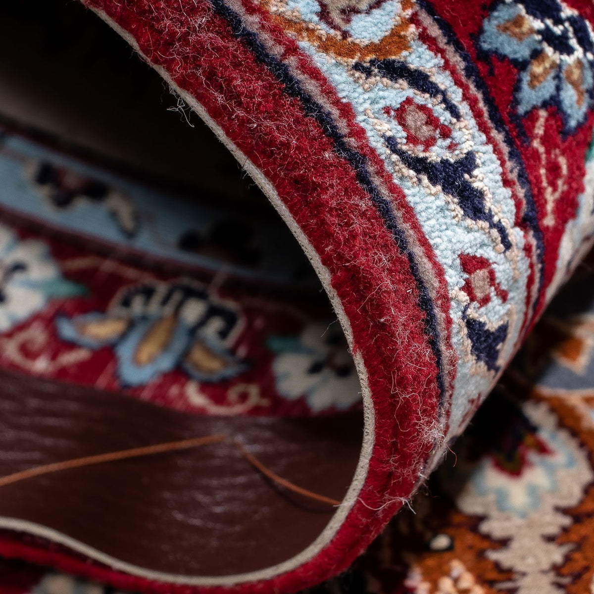 Persisk matta - Isfahan - Premium - 100 x 73 cm - mörkröd