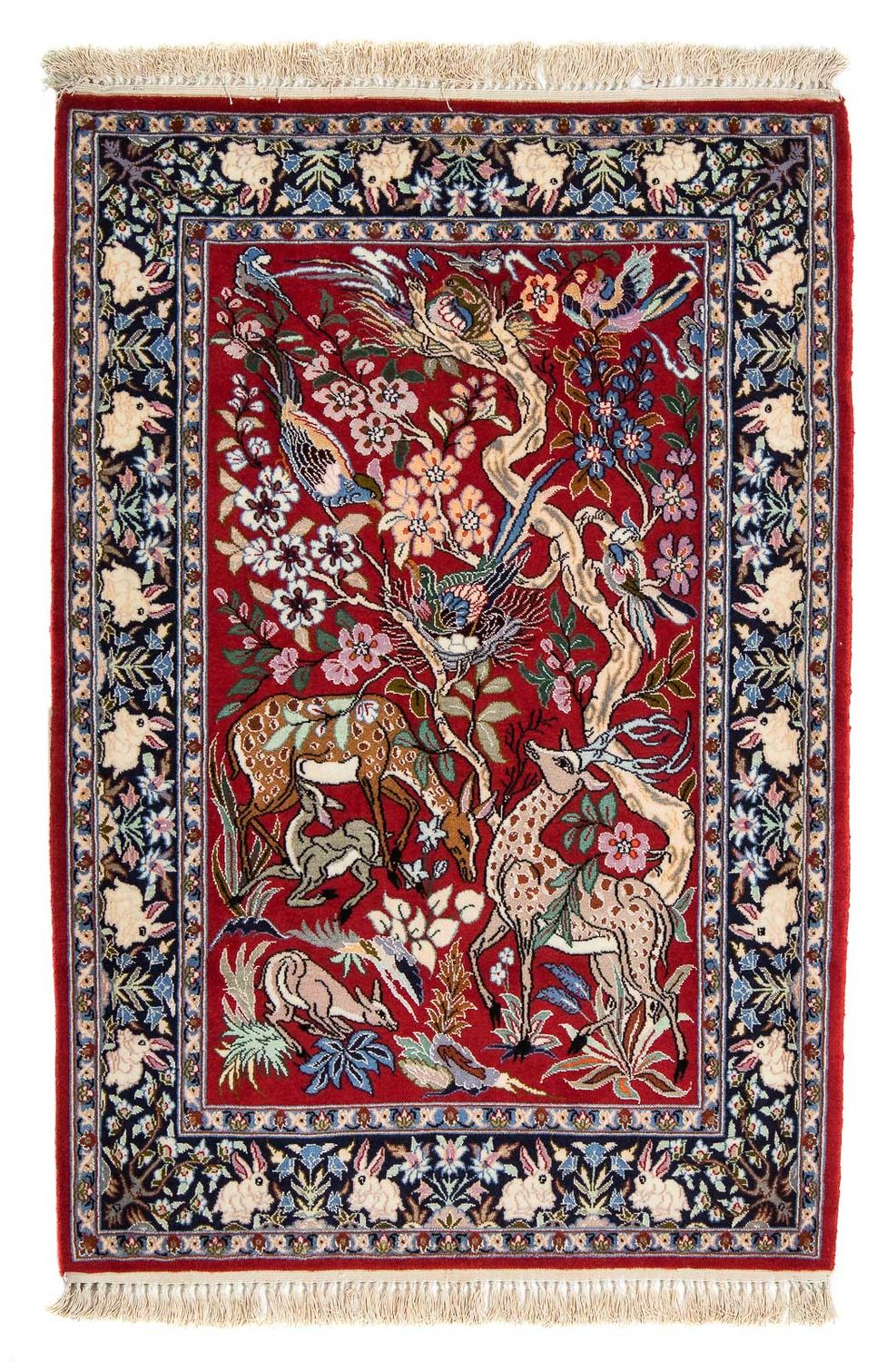 Persisk matta - Isfahan - Premium - 105 x 70 cm - röd