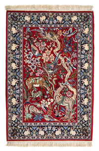 Persisk matta - Isfahan - Premium - 105 x 70 cm - röd