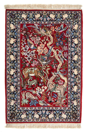Persisk matta - Isfahan - Premium - 105 x 70 cm - röd