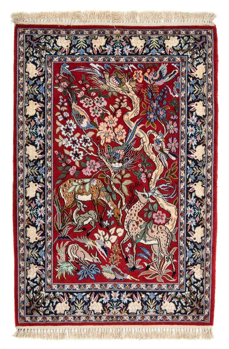 Persisk matta - Isfahan - Premium - 105 x 70 cm - röd