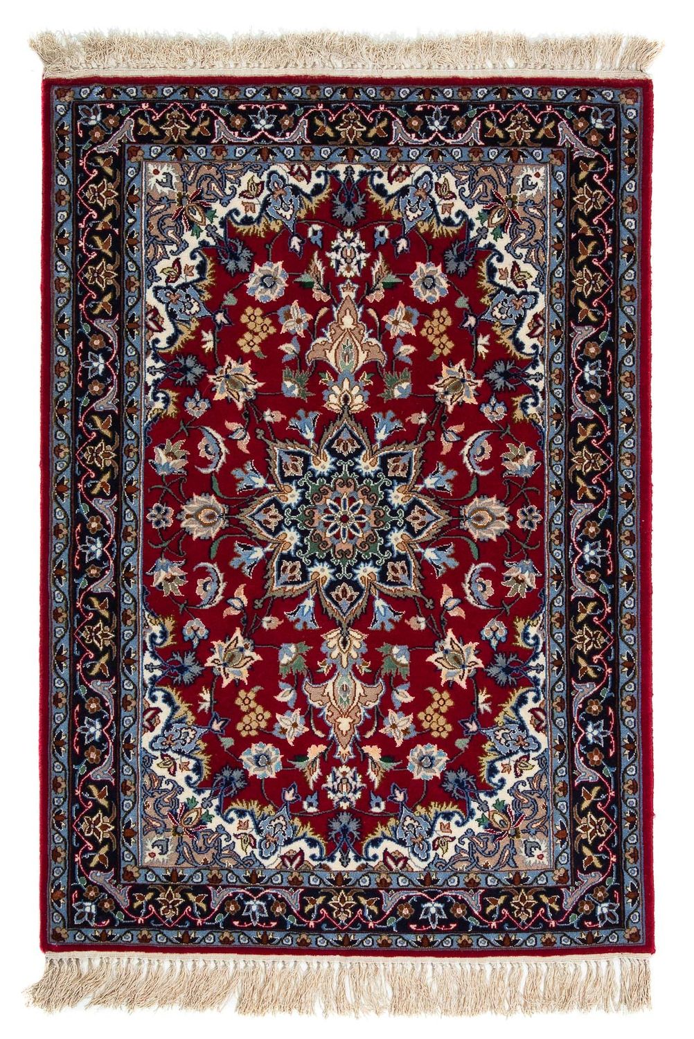 Persisk matta - Isfahan - Premium - 100 x 70 cm - mörkröd