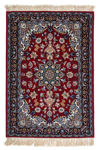 Persisk matta - Isfahan - Premium - 100 x 70 cm - mörkröd