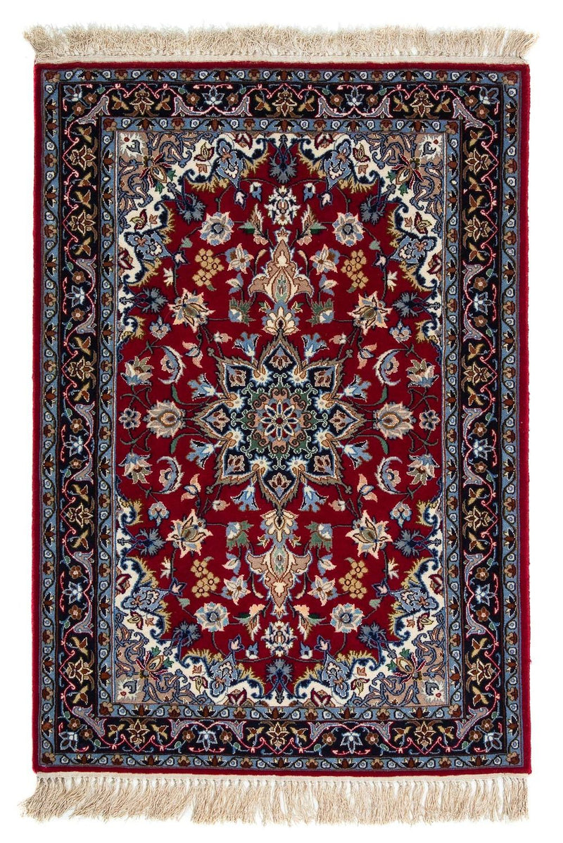 Persisk matta - Isfahan - Premium - 100 x 70 cm - mörkröd