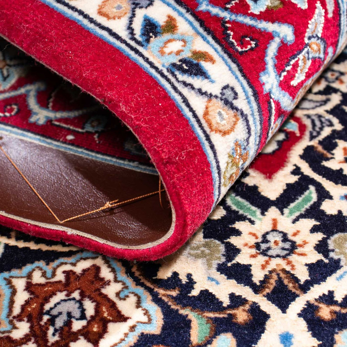 Persisk matta - Isfahan - Premium - 102 x 72 cm - röd