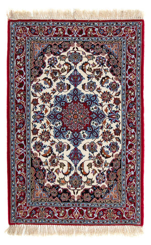 Persisk matta - Isfahan - Premium - 102 x 70 cm - mörkröd