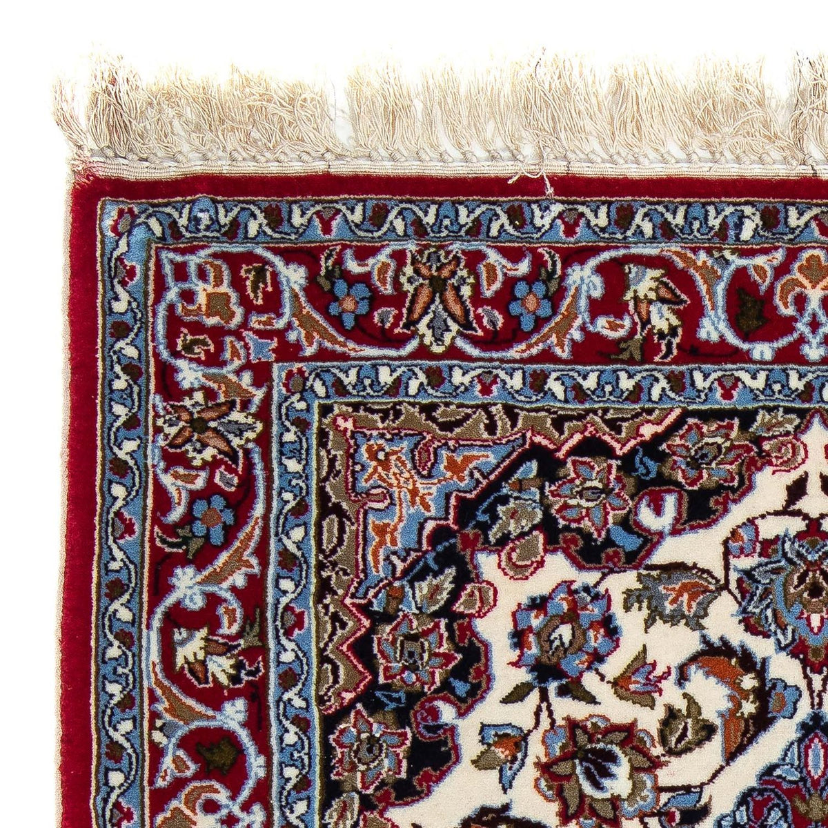 Persisk matta - Isfahan - Premium - 102 x 70 cm - mörkröd