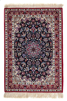 Persisk matta - Isfahan - Premium - 104 x 73 cm - mörkröd