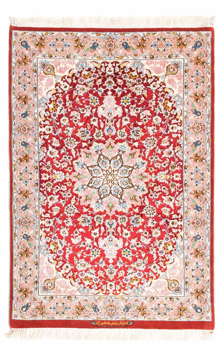 Persisk matta - Isfahan - Premium - 123 x 83 cm - röd