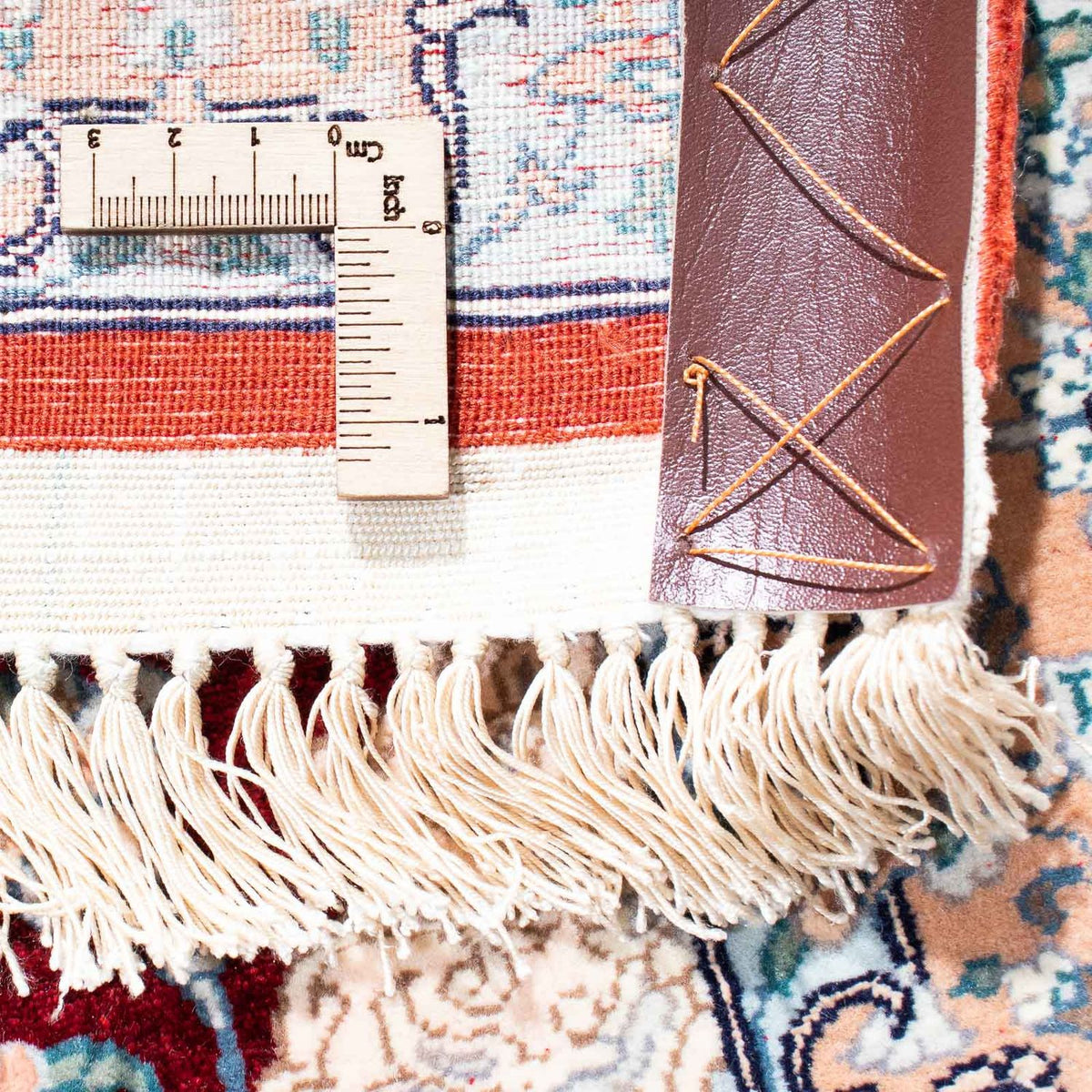 Persisk matta - Isfahan - Premium - 119 x 84 cm - mörkröd