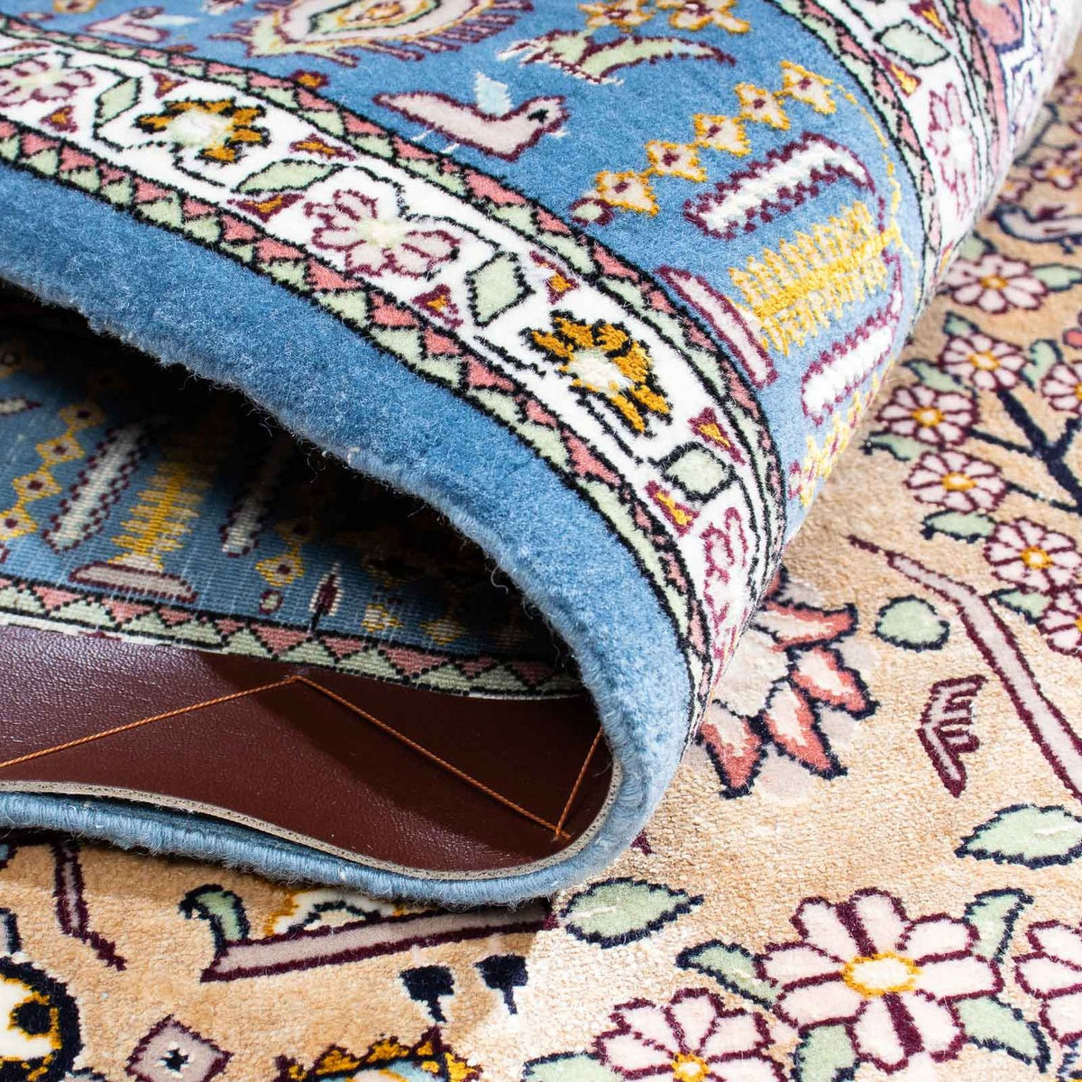 Persisk matta - Isfahan - Premium - 126 x 83 cm - ljusblå