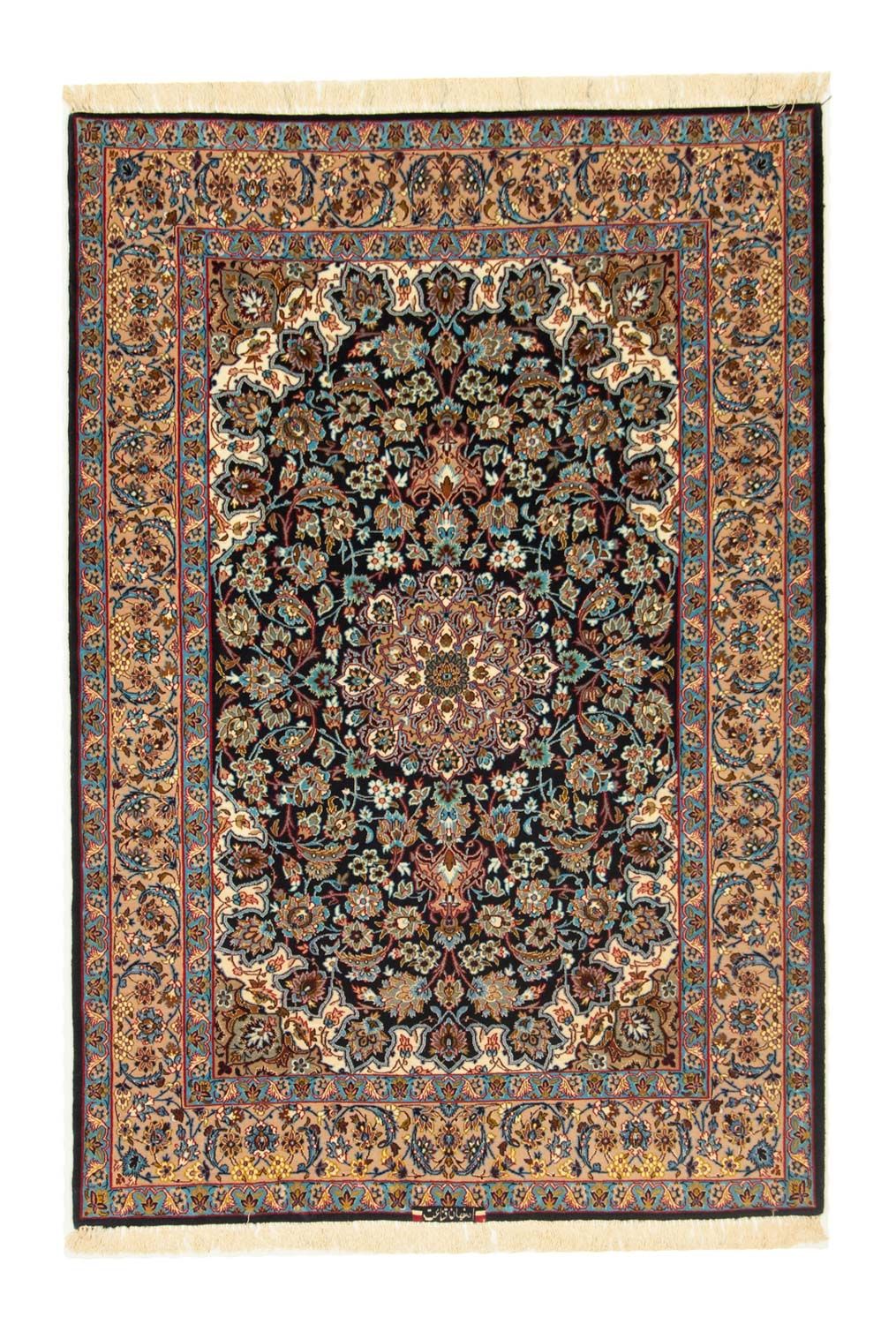 Persisk matta - Isfahan - Premium - 165 x 110 cm - svart