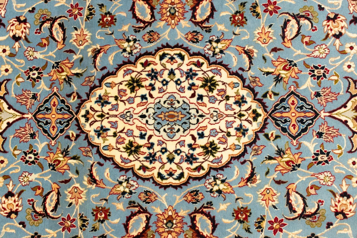 Persisk matta - Isfahan - Premium - 172 x 112 cm - ljusblå