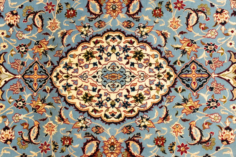 Persisk matta - Isfahan - Premium - 172 x 112 cm - ljusblå