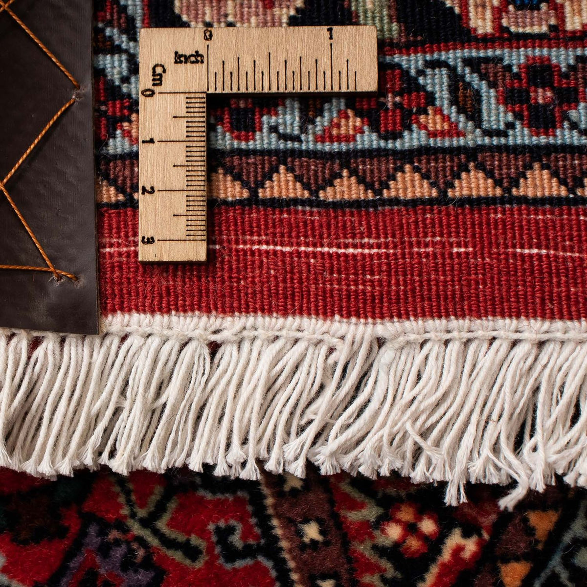 Persisk matta - Bijar - 247 x 202 cm - mörkröd