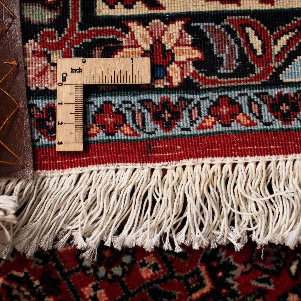 Persisk matta - Bijar - 257 x 204 cm - mörkröd