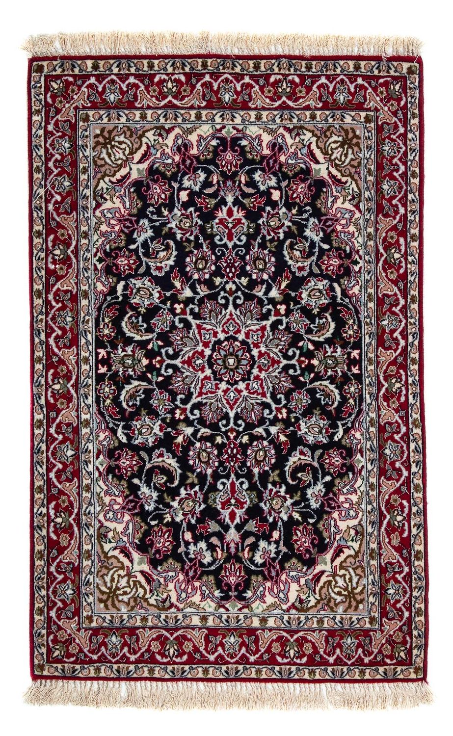 Persisk matta - Isfahan - Premium - 107 x 69 cm - mörkröd