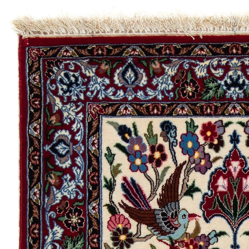 Persisk matta - Isfahan - Premium - 105 x 67 cm - mörkröd