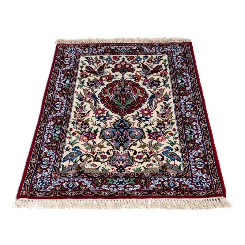 Persisk matta - Isfahan - Premium - 105 x 67 cm - mörkröd
