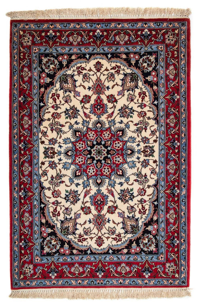 Persisk matta - Isfahan - Premium - 120 x 84 cm - mörkröd