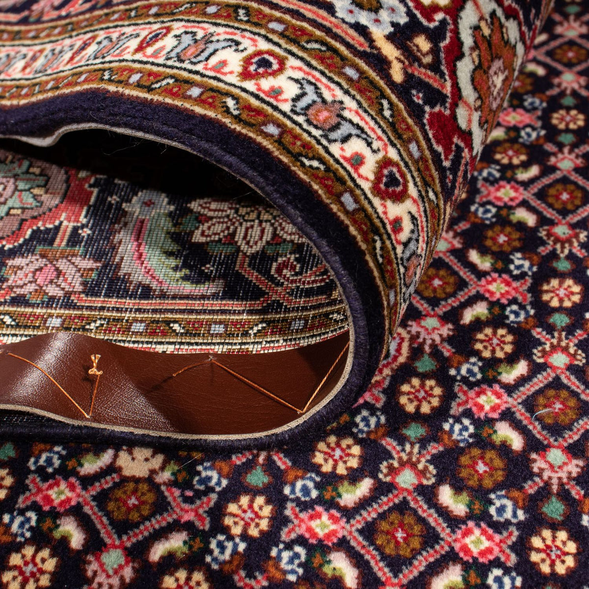 Persisk matta - Tabriz kvadrat  - 203 x 202 cm - mörkblå