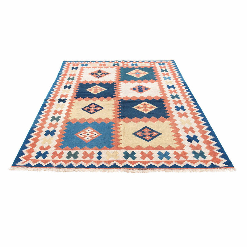 Kelim Carpet - orientalisk matta - 212 x 155 cm - blå