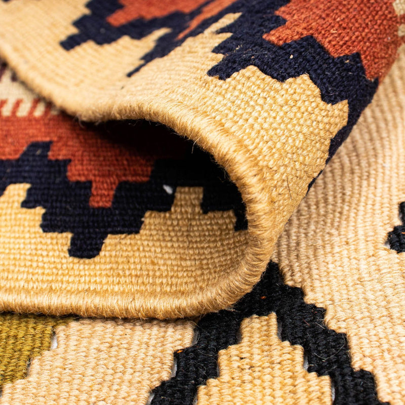 Kelim Carpet - orientalisk matta - 207 x 148 cm - ljusbrun