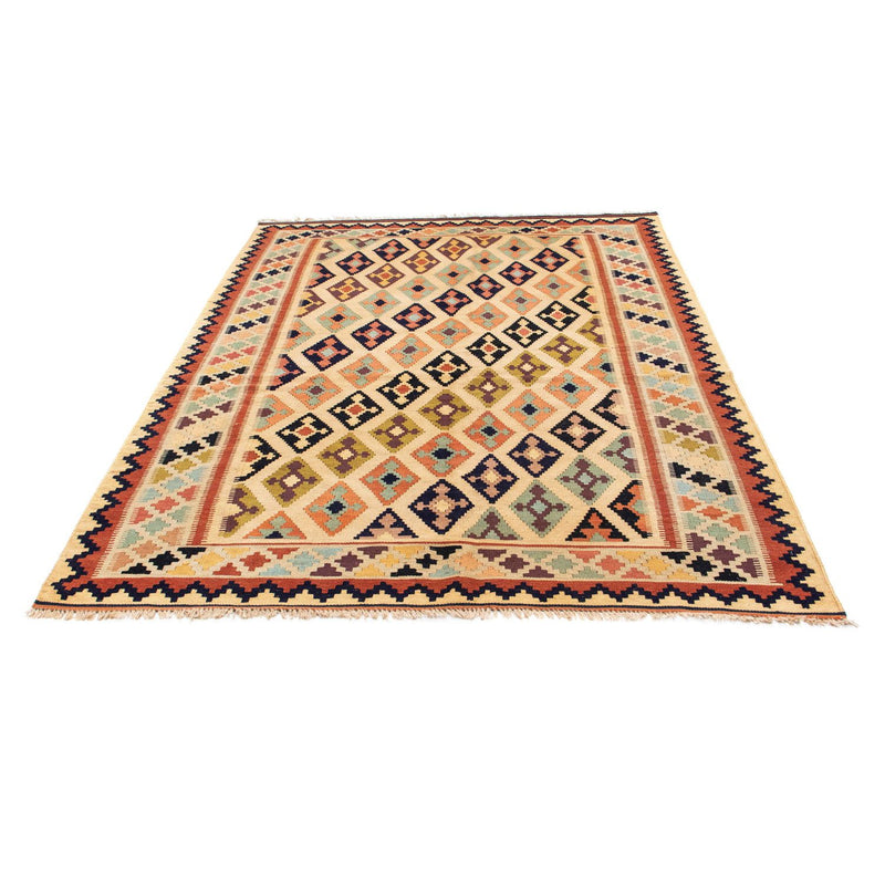 Kelim Carpet - orientalisk matta - 207 x 148 cm - ljusbrun