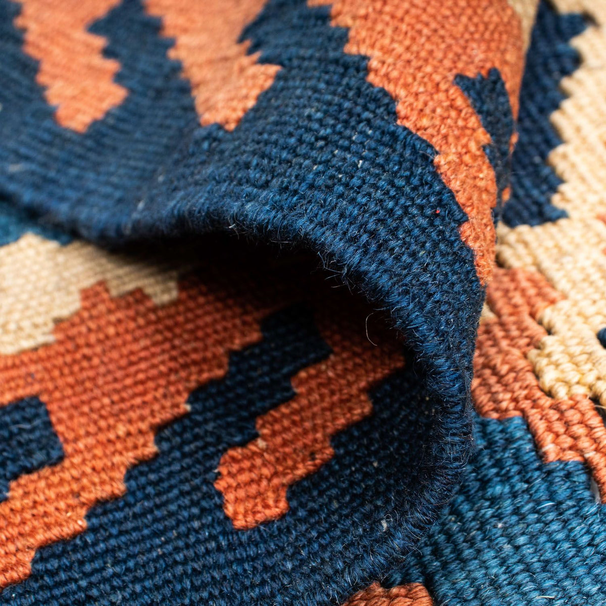 Kelim Carpet - orientalisk matta - 222 x 158 cm - blå