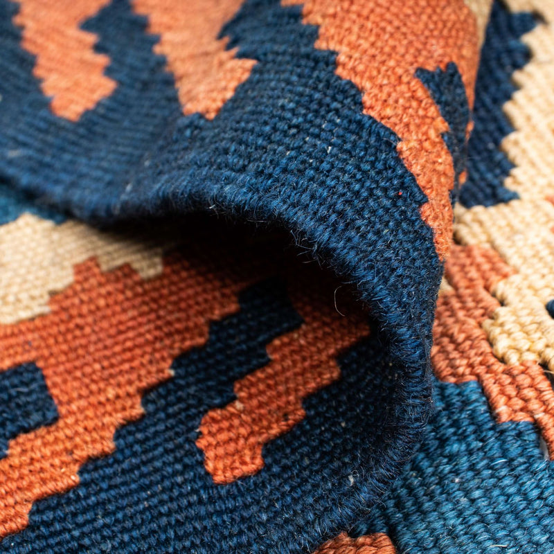 Kelim Carpet - orientalisk matta - 222 x 158 cm - blå