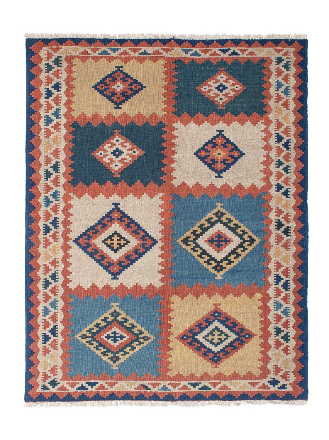 Kelim Carpet - orientalisk matta - 216 x 161 cm - flerfärgad