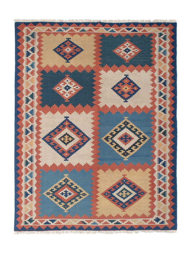 Kelim Carpet - orientalisk matta - 216 x 161 cm - flerfärgad
