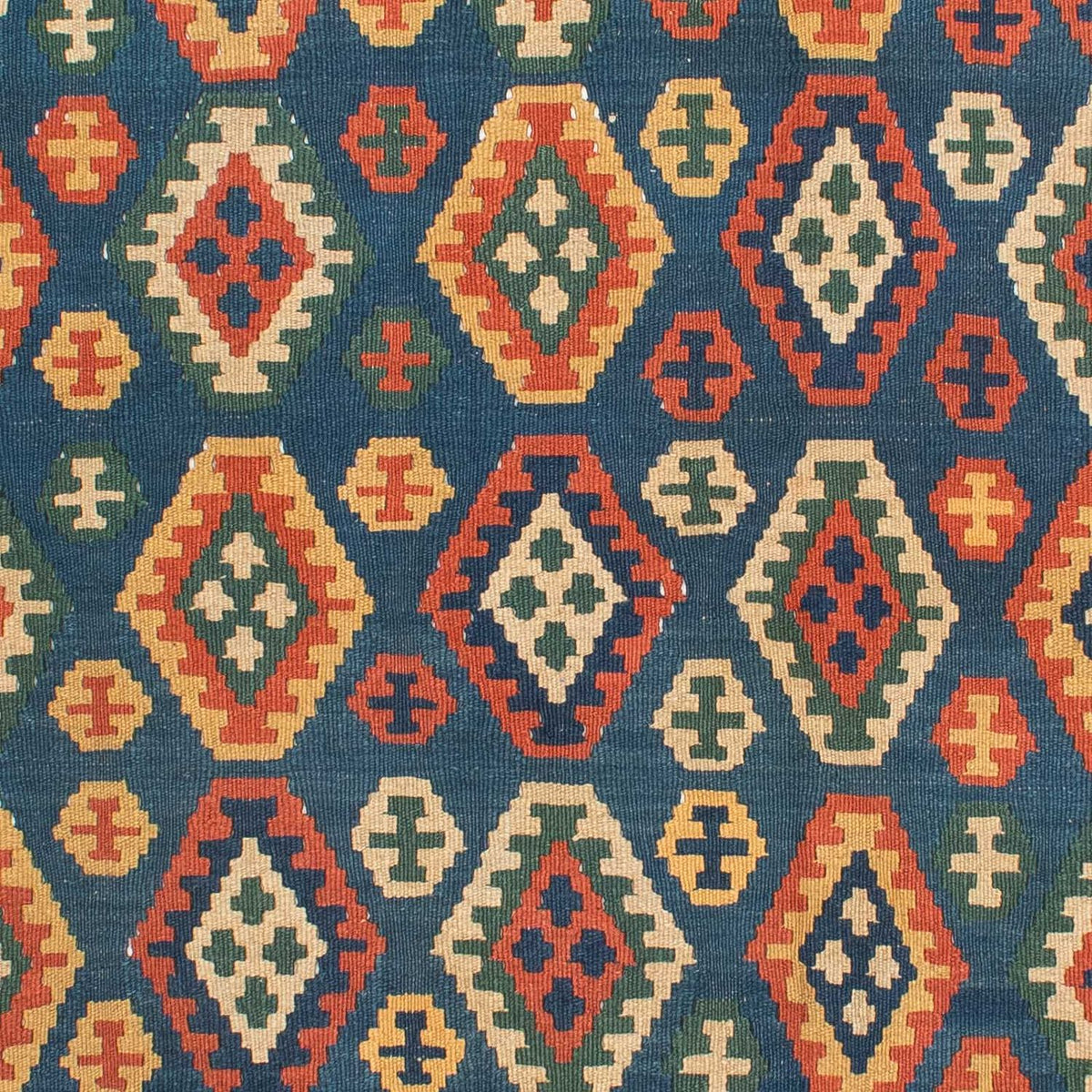 Kelim Carpet - orientalisk matta - 232 x 194 cm - blå