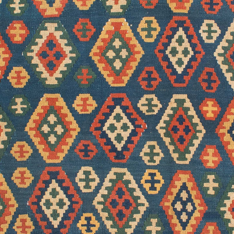 Kelim Carpet - orientalisk matta - 232 x 194 cm - blå