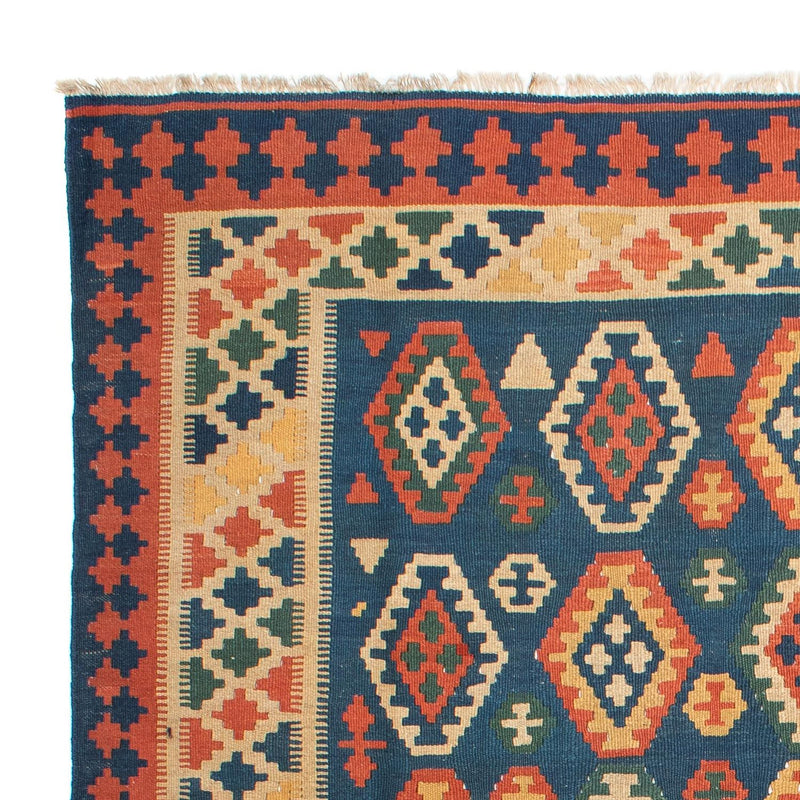 Kelim Carpet - orientalisk matta - 232 x 194 cm - blå