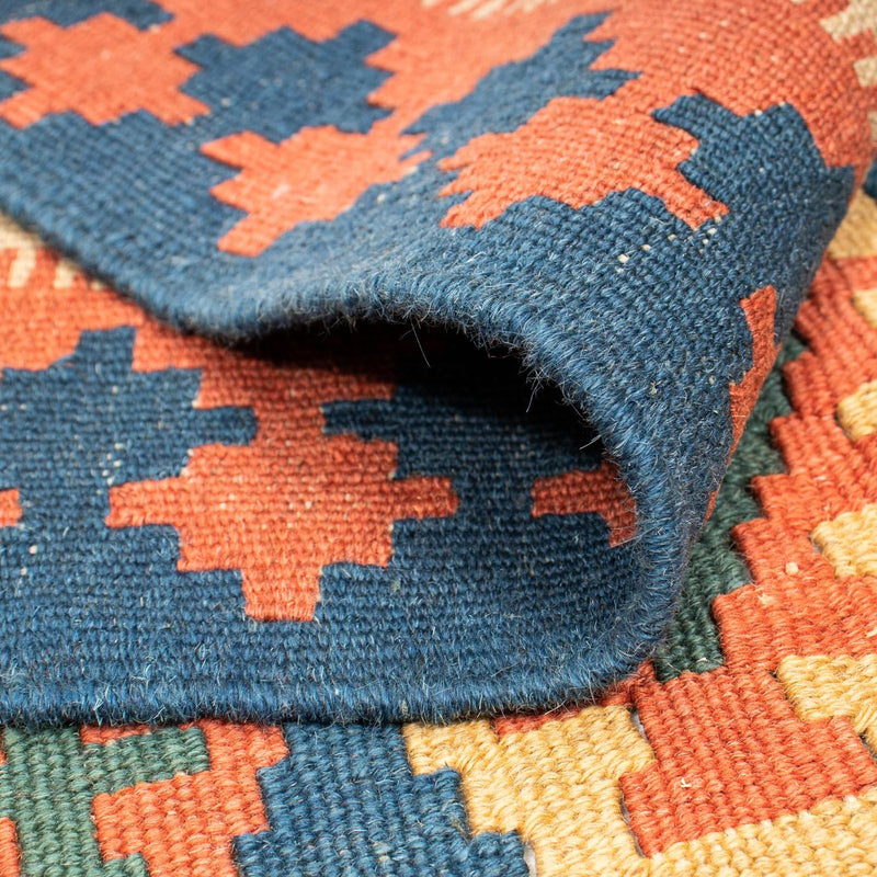 Kelim Carpet - orientalisk matta - 232 x 194 cm - blå