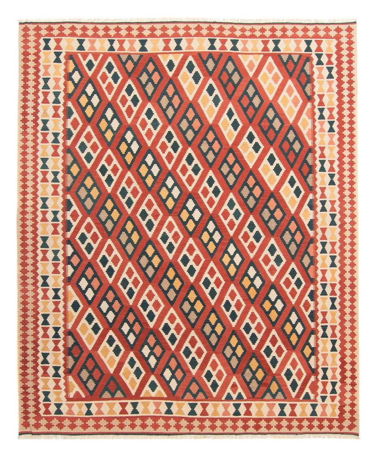 Kelim Carpet - orientalisk matta - 313 x 260 cm - flerfärgad