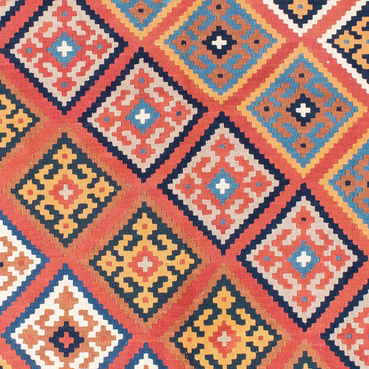 Kelim Carpet - orientalisk matta - 206 x 156 cm - rost