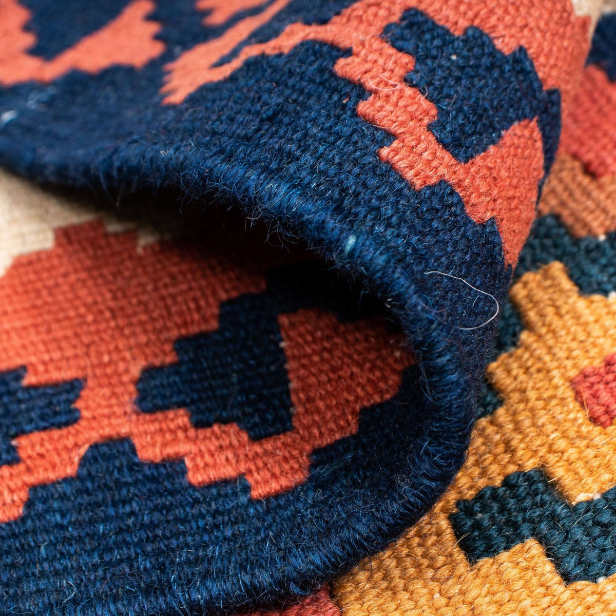 Kelim Carpet - orientalisk matta - 206 x 156 cm - rost