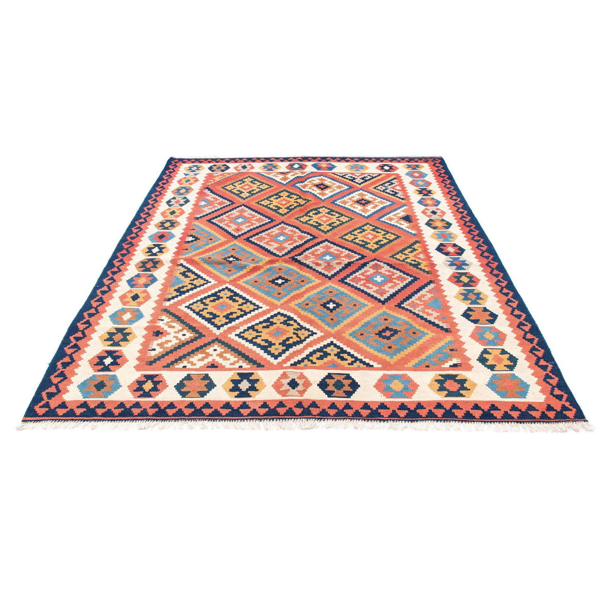 Kelim Carpet - orientalisk matta - 206 x 156 cm - rost