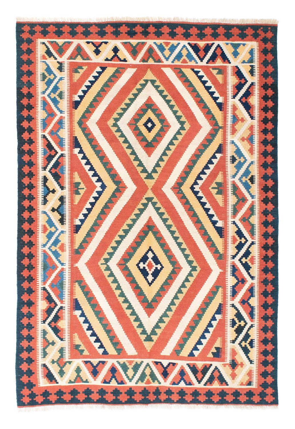 Kelim Carpet - orientalisk matta - 212 x 146 cm - rost