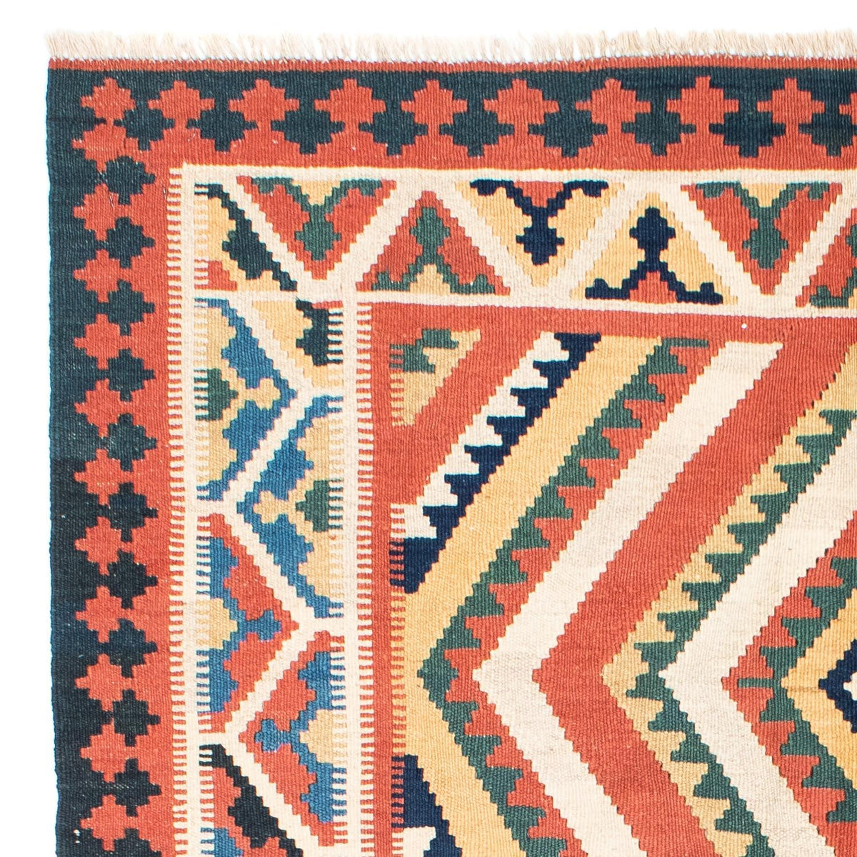 Kelim Carpet - orientalisk matta - 212 x 146 cm - rost