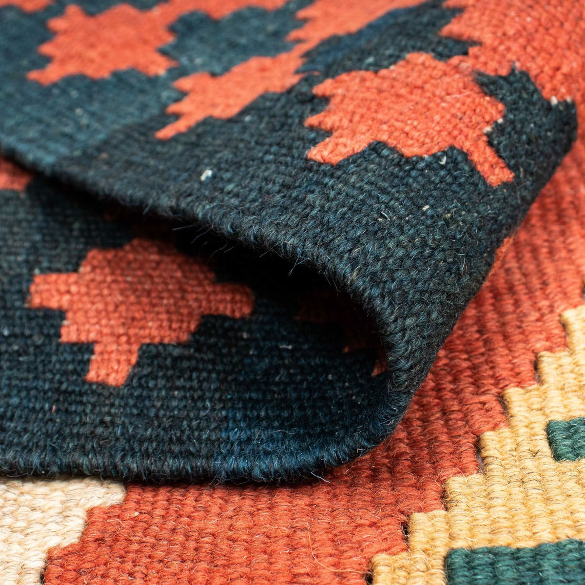 Kelim Carpet - orientalisk matta - 212 x 146 cm - rost