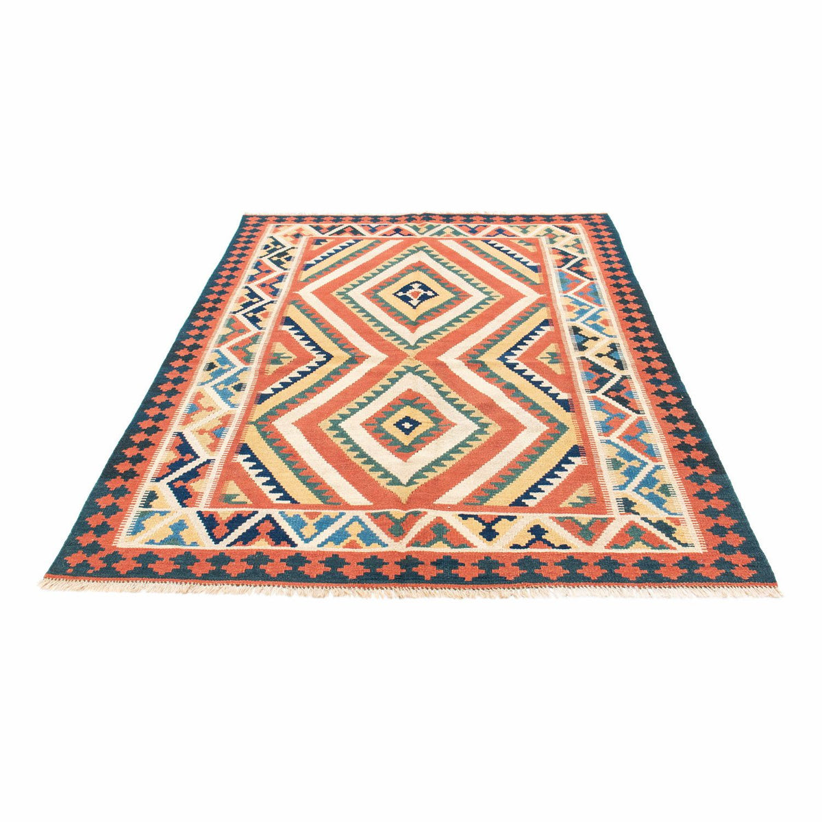 Kelim Carpet - orientalisk matta - 212 x 146 cm - rost