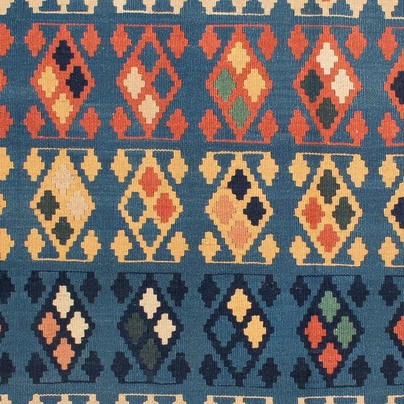 Kelim Carpet - orientalisk matta kvadrat  - 212 x 197 cm - blå