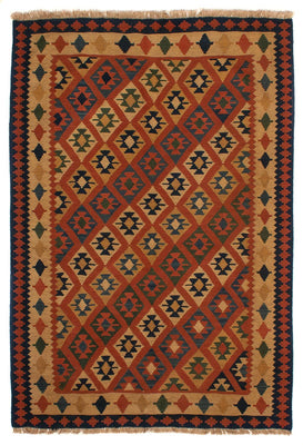 Kelim Carpet - orientalisk matta - 210 x 155 cm - brun