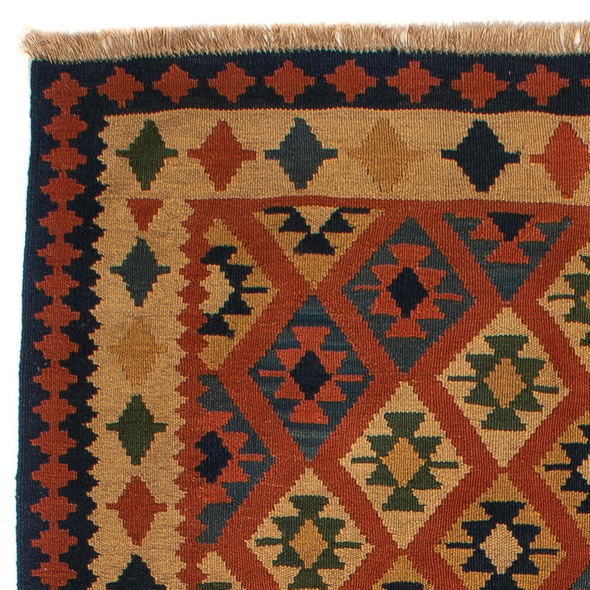 Kelim Carpet - orientalisk matta - 210 x 155 cm - brun