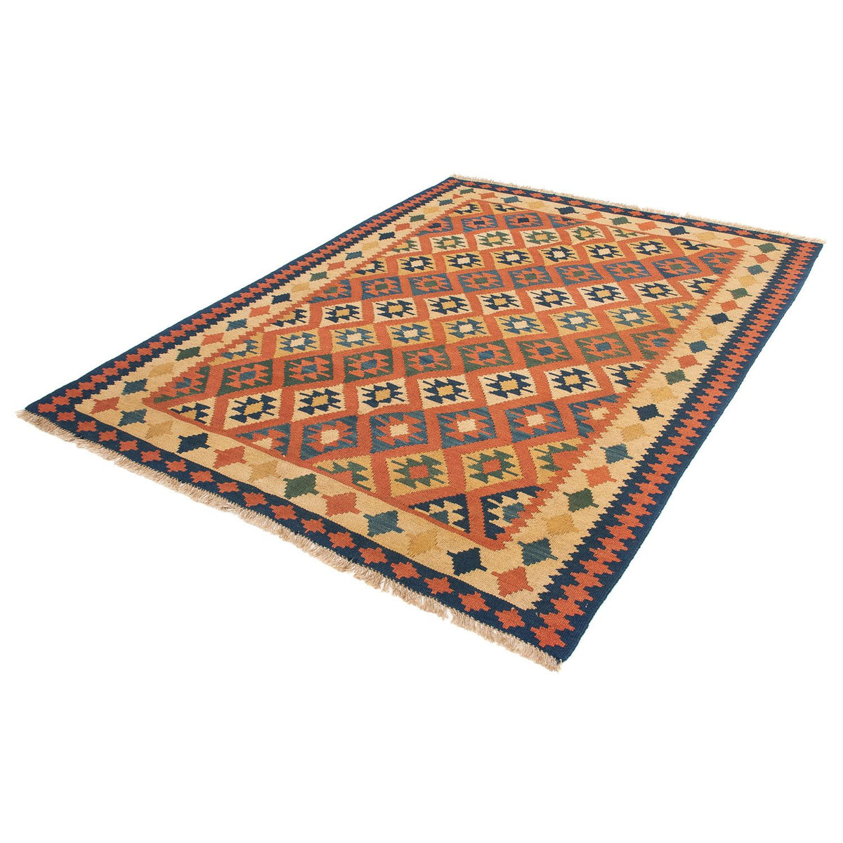 Kelim Carpet - orientalisk matta - 210 x 155 cm - brun