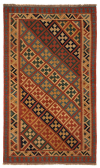 Kelim Carpet - orientalisk matta - 218 x 145 cm - brun